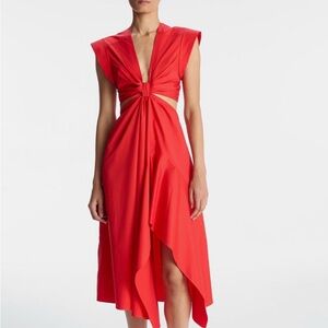 Red ALC Alessia Midi Dress